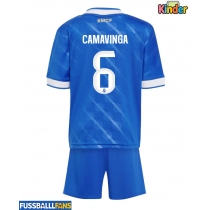 Real Madrid Eduardo Camavinga #6 3rd trikot Kinder 2025-26 Kurzarm (+ Kurze Hosen)